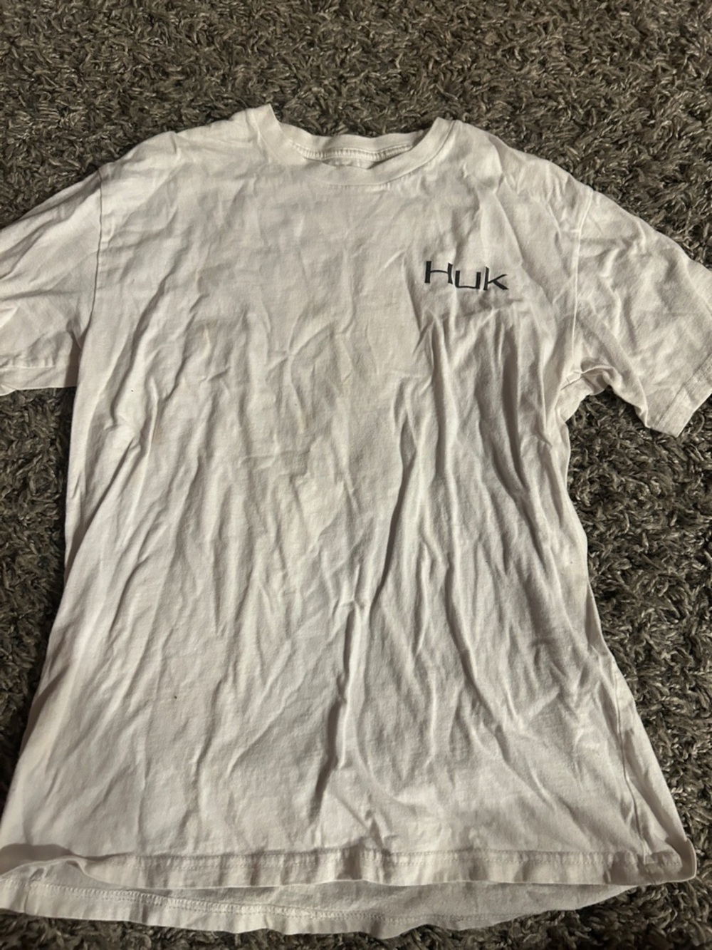 Huk White Short-Sleeve Crew Neck T-Shirt